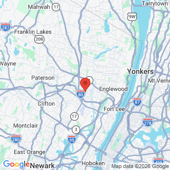 Map to Family Dental Associates of NJ, LLC office in Hackensack, NJ