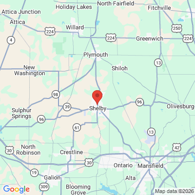 Map to  office in Shelby, OH
