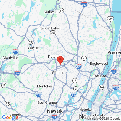 Map to  office in Clifton, NJ