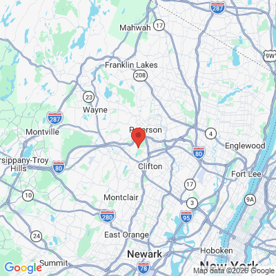 Map to  office in Woodland Park, NJ