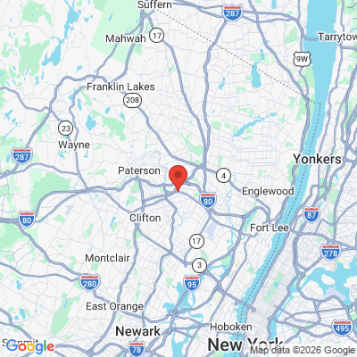 Map to  office in Elmwood Park, NJ