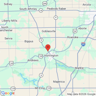 Map to  office in Huntington, IN