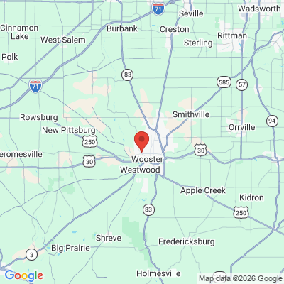 Map to  office in Wooster, OH