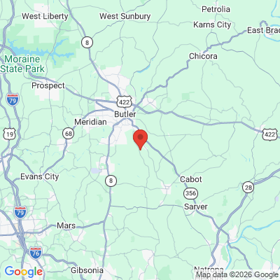 Map to  office in Butler, PA
