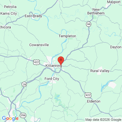 Map to  office in Kittanning, PA
