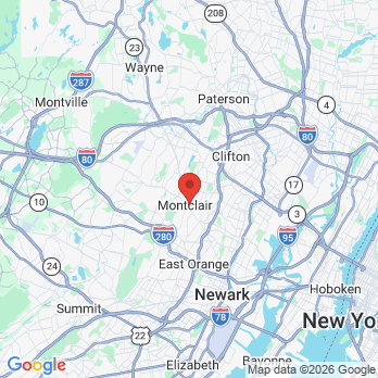 Map to Papasikos Orthodontics office in Montclair, NJ