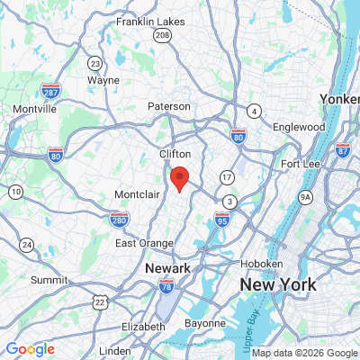 Map to  office in Nutley, NJ