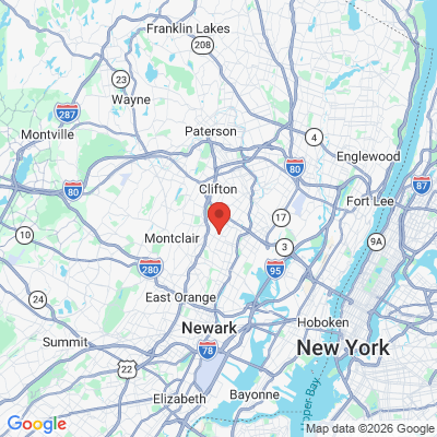 Map to  office in Nutley, NJ