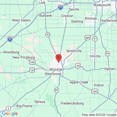 Map to  office in Wooster, OH