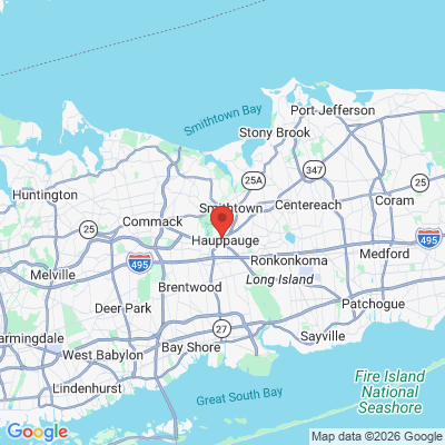Map to  office in Hauppauge, NY
