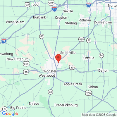 Map to  office in Wooster, OH