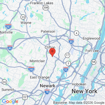 Map to J Smile Dental office in Nutley, NJ