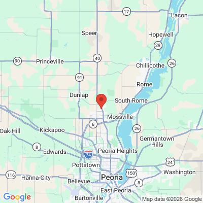 Map to  office in Dunlap, IL
