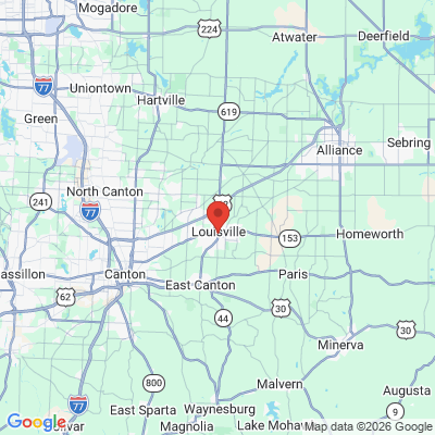 Map to  office in Louisville, OH