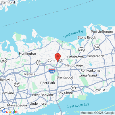 Map to  office in Commack, NY