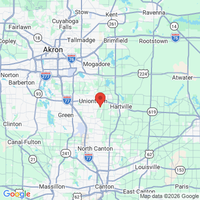 Map to  office in Uniontown, OH