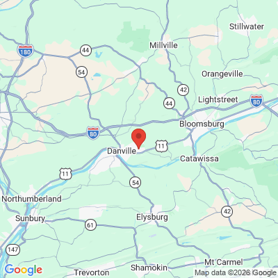 Map to  office in Danville, PA