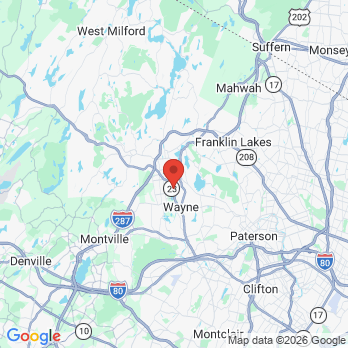 Map to Pompton Dental Services office in Pompton Plains, NJ