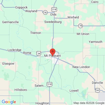 Map to  office in Mount Pleasant, IA