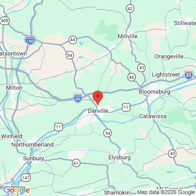 Map to  office in Danville, PA