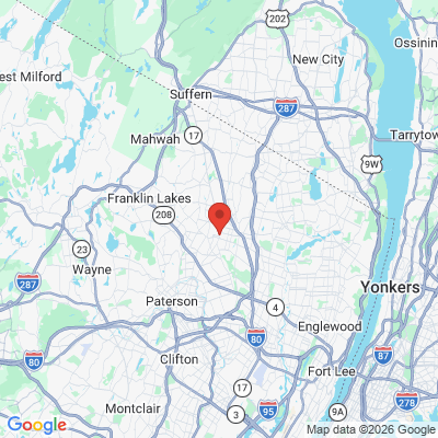 Map to  office in Ridgewood, NJ