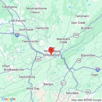 Map to  office in Stroudsburg, PA