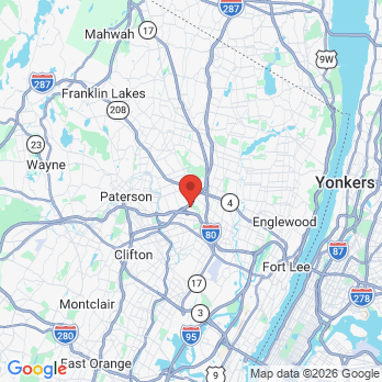Map to Saddle Brook Dentist office in Saddle Brook, NJ