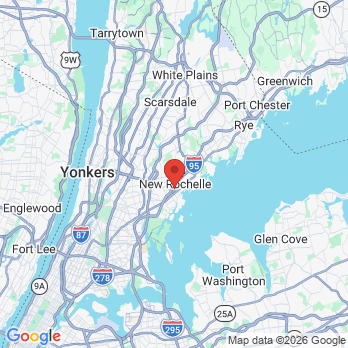 Map to Broadwing Dental Studio office in New Rochelle, NY