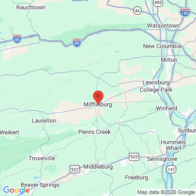 Map to  office in Mifflinburg, PA