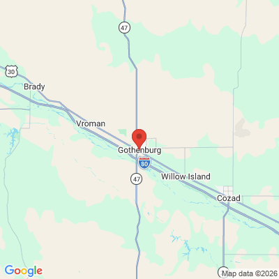 Map to  office in Gothenburg, NE