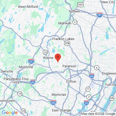 Map to Fine Dental Care office in Wayne, NJ