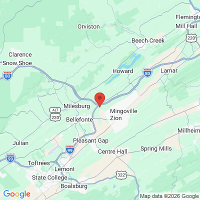 Map to  office in Bellefonte, PA