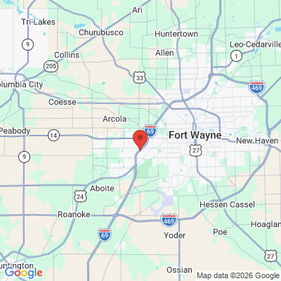 Map to  office in Fort Wayne, IN
