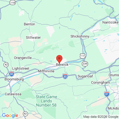 Map to  office in Berwick, PA