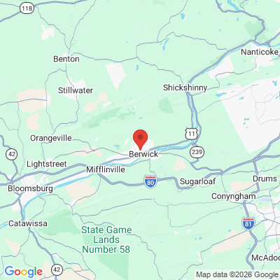 Map to  office in Berwick, PA