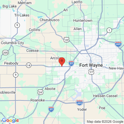 Map to  office in Fort Wayne, IN