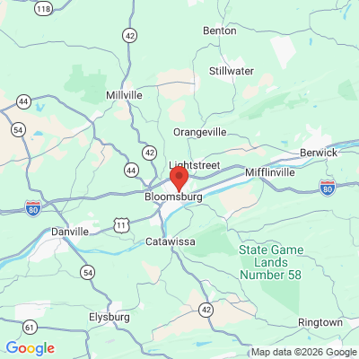 Map to  office in Bloomsburg, PA