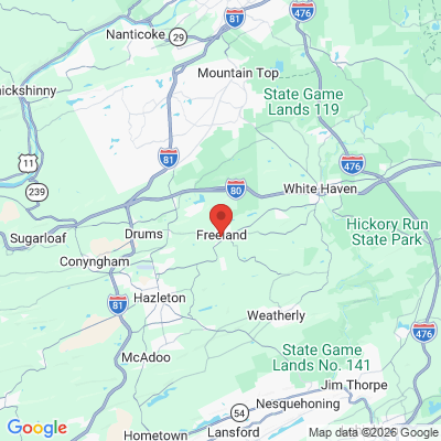 Map to  office in Freeland, PA