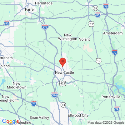 Map to  office in New Castle, PA