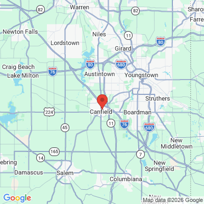 Map to  office in Canfield, OH