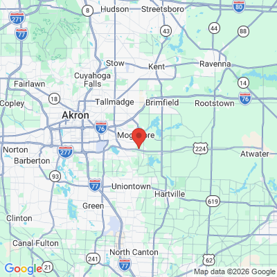 Map to  office in Mogadore, OH