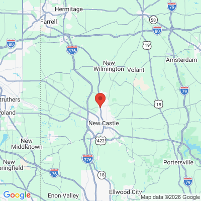 Map to  office in New Castle, PA