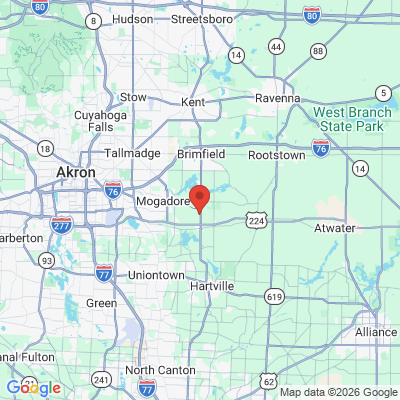 Map to  office in Mogadore, OH