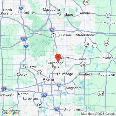 Map to  office in Cuyahoga Falls, OH