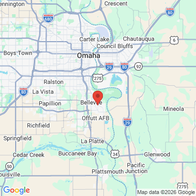 Map to  office in Bellevue, NE