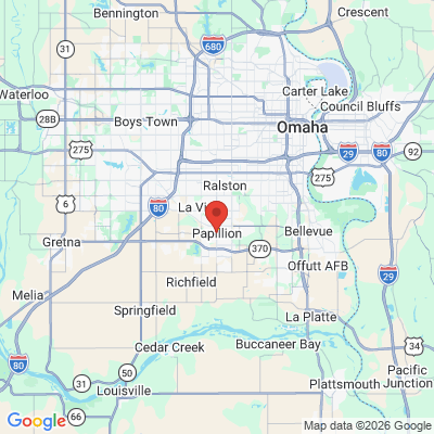 Map to  office in Papillion, NE