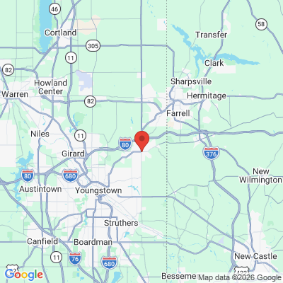 Map to  office in Hubbard, OH