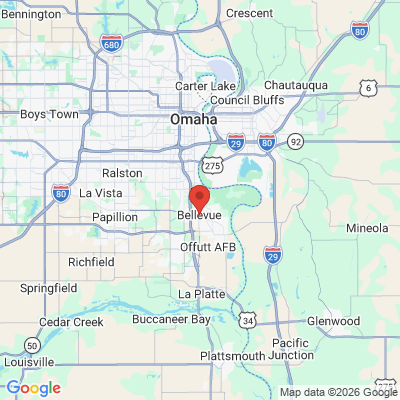 Map to  office in Bellevue, NE