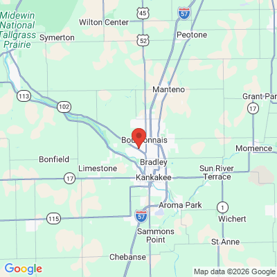 Map to  office in Bourbonnais, IL