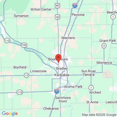 Map to  office in Bourbonnais, IL